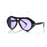 Tom Ford - Neughman Sunglasses - Navigator Sunglasses - Shiny Black Violet - FT0882 - Sunglasses - Tom Ford Eyewear