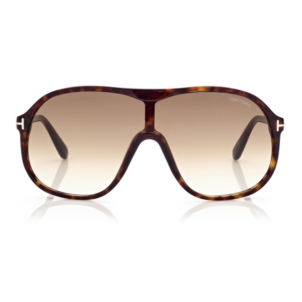 Tom Ford - Drew Sunglasses - Occhiali da Sole Pilota - Havana Scuro - FT0964 - Occhiali da Sole - Tom Ford Eyewear