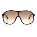 Tom Ford - Drew Sunglasses - Occhiali da Sole Pilota - Havana Scuro - FT0964 - Occhiali da Sole - Tom Ford Eyewear