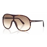 Tom Ford - Drew Sunglasses - Occhiali da Sole Pilota - Havana Scuro - FT0964 - Occhiali da Sole - Tom Ford Eyewear