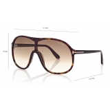 Tom Ford - Drew Sunglasses - Occhiali da Sole Pilota - Havana Scuro - FT0964 - Occhiali da Sole - Tom Ford Eyewear