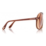 Tom Ford - Drew Sunglasses - Occhiali da Sole Pilota - Marrone Chiaro - FT0964 - Occhiali da Sole - Tom Ford Eyewear