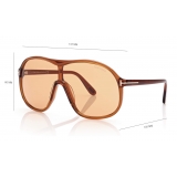 Tom Ford - Drew Sunglasses - Occhiali da Sole Pilota - Marrone Chiaro - FT0964 - Occhiali da Sole - Tom Ford Eyewear