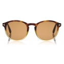 Tom Ford - Dante Sunglasses - Occhiali da Sole Rotondi - Havana Ambra - FT0834 - Occhiali da Sole - Tom Ford Eyewear