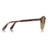 Tom Ford - Dante Sunglasses - Occhiali da Sole Rotondi - Havana Ambra - FT0834 - Occhiali da Sole - Tom Ford Eyewear