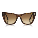 Tom Ford - Poppy Sunglasses - Occhiali da Sole Cat-Eye - Havana Scuro - FT0846 - Occhiali da Sole - Tom Ford Eyewear