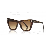 Tom Ford - Poppy Sunglasses - Cat-Eye Sunglasses - Dark Havana - FT0846 - Sunglasses - Tom Ford Eyewear