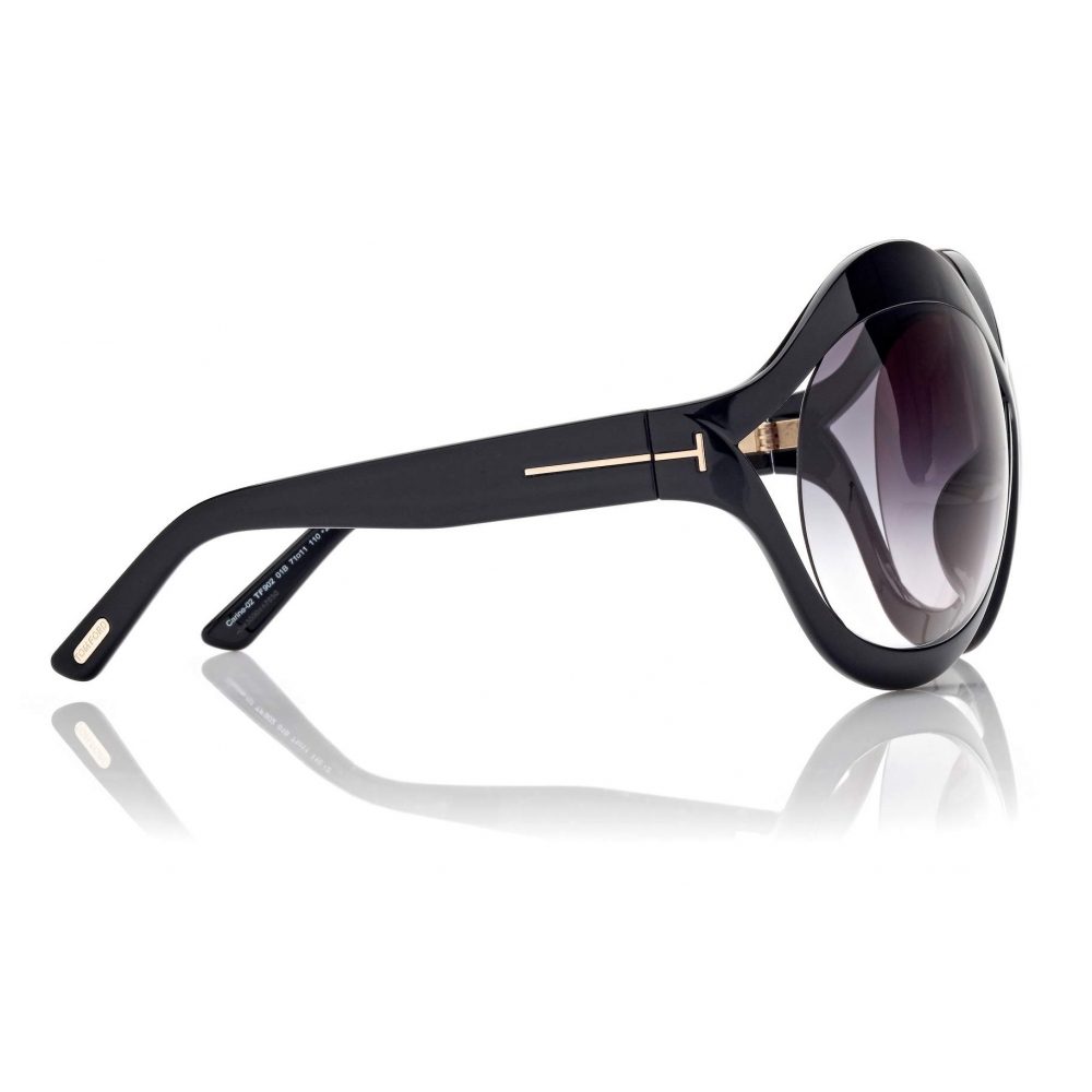 Tom Ford - Carine Sunglasses - Round Sunglasses - Black - FT0902 -  Sunglasses - Tom Ford Eyewear - Avvenice