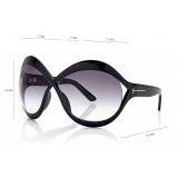 Tom Ford - Carine Sunglasses - Occhiali da Sole Rotondi - Nero - FT0902 - Occhiali da Sole - Tom Ford Eyewear