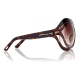 Tom Ford - Carine Sunglasses - Occhiali da Sole Rotondi - Havana Scuro - FT0902 - Occhiali da Sole - Tom Ford Eyewear