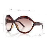 Tom Ford - Carine Sunglasses - Occhiali da Sole Rotondi - Havana Scuro - FT0902 - Occhiali da Sole - Tom Ford Eyewear