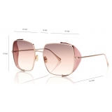 Tom Ford - Toby Sunglasses - Occhiali da Sole Pilota - Oro Rosa - FT0901 - Occhiali da Sole - Tom Ford Eyewear