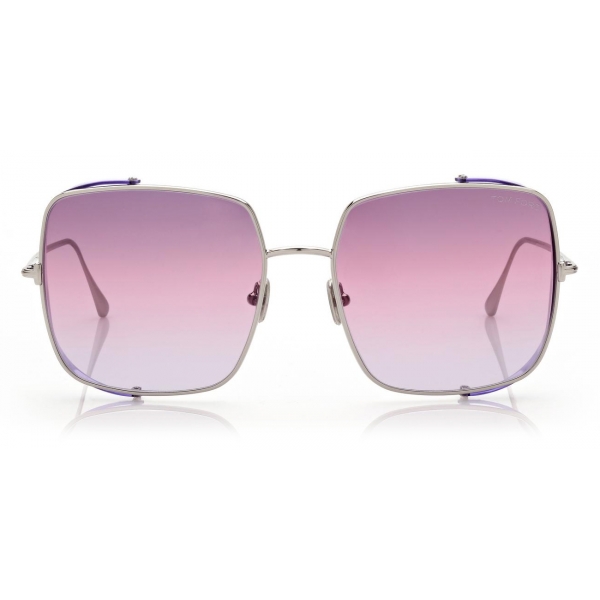 Tom Ford - Toby Sunglasses - Occhiali da Sole Pilota - Argento Rosa - FT0901 - Occhiali da Sole - Tom Ford Eyewear