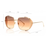 Tom Ford - Toby Sunglasses - Occhiali da Sole Pilota - Oro - FT0901 - Occhiali da Sole - Tom Ford Eyewear