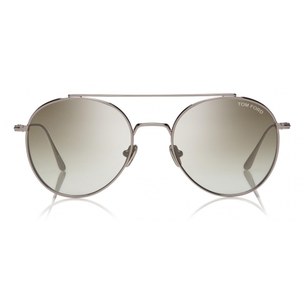 Tom Ford - Declan Sunglasses - Occhiali da Sole Rotondi - Rutenio Grigio - FT0826 - Occhiali da Sole - Tom Ford Eyewear