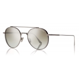 Tom Ford - Declan Sunglasses - Occhiali da Sole Rotondi - Rutenio Grigio - FT0826 - Occhiali da Sole - Tom Ford Eyewear