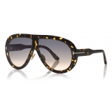 Tom Ford - Troy Sunglasses - Occhiali da Sole Rotondi - Havana Sfumato - FT0836 - Occhiali da Sole - Tom Ford Eyewear