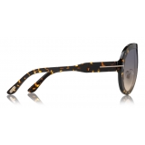 Tom Ford - Troy Sunglasses - Occhiali da Sole Rotondi - Havana Sfumato - FT0836 - Occhiali da Sole - Tom Ford Eyewear