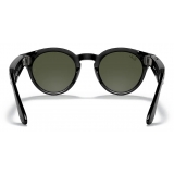 Ray-Ban - RW4003 601/71 48-23 - Ray-Ban Stories Round - Shiny Black - Green Classic G-15 Lenses - Sunglass - Ray-Ban Eyewear