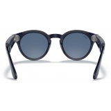 Ray-Ban - RW4003 65582V 48-23 - Ray-Ban Stories Round - Blue - Dark Blue Classic Lenses - Sunglass - Ray-Ban Eyewear