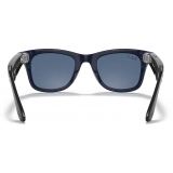 Ray-Ban - RW4002 65582V 50-22 - Ray-Ban Stories Wayfarer - Shiny Blue - Dark Blue Classic Lenses - Sunglass - Ray-Ban Eyewear
