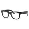 Ray-Ban - RW4002 65582V 50-22 - Ray-Ban Stories Wayfarer - Nero Lucido - Lente Marrone - Occhiali da Sole - Ray-Ban Eyewear