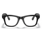 Ray-Ban - RW4002 65582V 50-22 - Ray-Ban Stories Wayfarer - Shiny Black - Clear Brown Lenses - Sunglass - Ray-Ban Eyewear