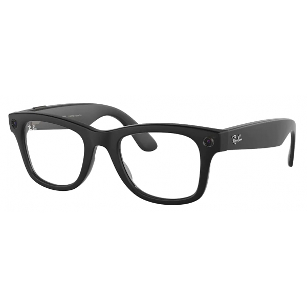 Ray-Ban - RW4002 601SM3 50-22 - Ray-Ban Stories Wayfarer - Matte Black - Clear Grey Lenses - Sunglass - Ray-Ban Eyewear