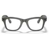 Ray-Ban - RW4002 6563M3 50-22 - Ray-Ban Stories Wayfarer - Olive Green - G-15 Clear Green Lenses - Sunglass - Ray-Ban Eyewear