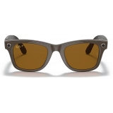 Ray-Ban - RW4002 656083 50-22 - Ray-Ban Stories Wayfarer - Shiny Brown - Brown Classic B-15 Lenses - Sunglass - Ray-Ban Eyewear