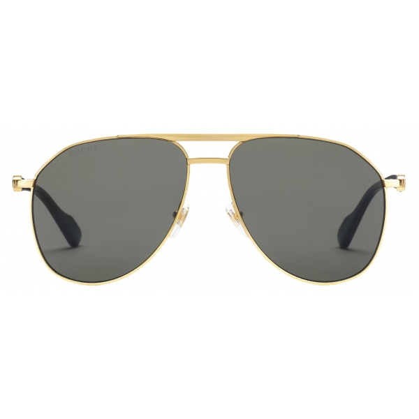 Gucci - Occhiale da Sole Aviator - Oro Giallo Grigio - Gucci Eyewear