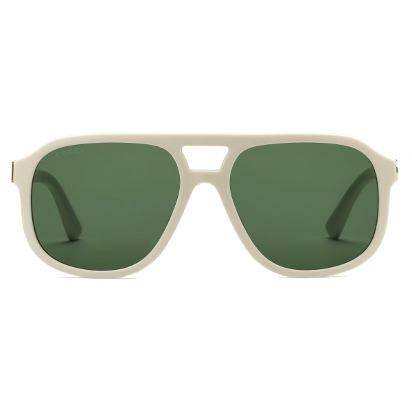 Gucci - Occhiale da Sole Navigator - Avorio Verde - Gucci Eyewear
