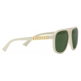 Gucci - Navigator-Frame Sunglasses - Ivory Green - Gucci Eyewear