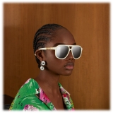 Gucci - Navigator-Frame Sunglasses - Ivory Green - Gucci Eyewear