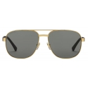 Gucci - Occhiale da Sole Navigator - Oro Grigio Scuro - Gucci Eyewear