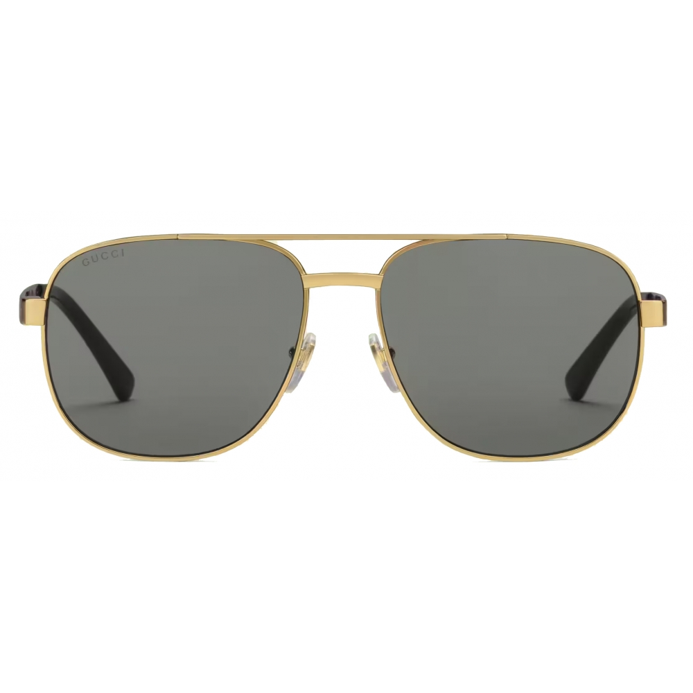 Gucci - Navigator-Frame Sunglasses - Gold Dark Grey - Gucci Eyewear ...