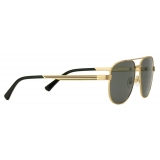 Gucci - Navigator-Frame Sunglasses - Gold Dark Grey - Gucci Eyewear