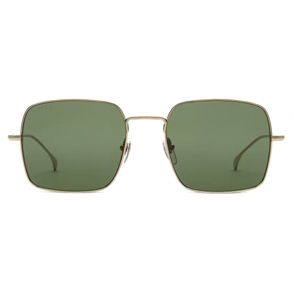 Gucci - Square Frame Sunglasses - Gold Green - Gucci Eyewear