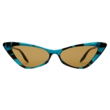 Gucci - Cat Eye ‘Capri’ Sunglasses - Turquoise Dark Yellow - Gucci Eyewear