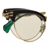 Gucci - Cat Eye Foldable Sunglasses - Black Light  Yellow - Gucci Eyewear