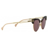 Gucci - Occhiale da Sole Cat Eye Pieghevoli - Tartaruga Viola Marrone - Gucci Eyewear