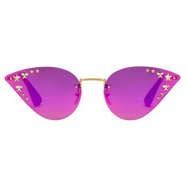 Gucci - Gucci Lovelight Geometric Frame Sunglasses - Gold Pink - Gucci Eyewear