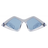 Gucci - Occhiale da Sole a Diamante 'Marbella' - Trasparente Blu - Gucci Eyewear