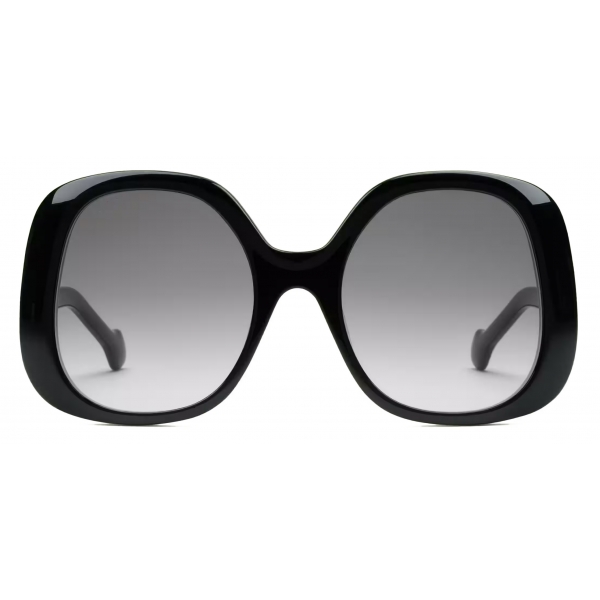 Gucci Oval Frame Sunglasses Black Grey Gucci Eyewear Avvenice