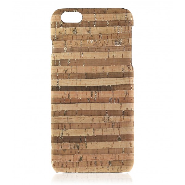 2 ME Style - Case Cork Gold Striped - iPhone 8 Plus / 7 Plus - Cork Cover