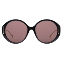 Gucci - Occhiale da Sole Rotondi - Nero Viola Marrone - Gucci Eyewear