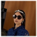 Gucci - Occhiale da Sole Rotondi - Nero Viola Marrone - Gucci Eyewear