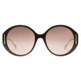 Gucci - Occhiale da Sole Rotondi - Tartaruga Marrone - Gucci Eyewear