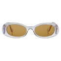 Gucci - Occhiale da Sole Ovali 'Ibiza' - Trasparente Giallo Senape - Gucci Eyewear