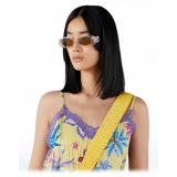 Gucci - Oval 'Ibiza' Sunglasses - Transparent Mustard Yellow - Gucci Eyewear